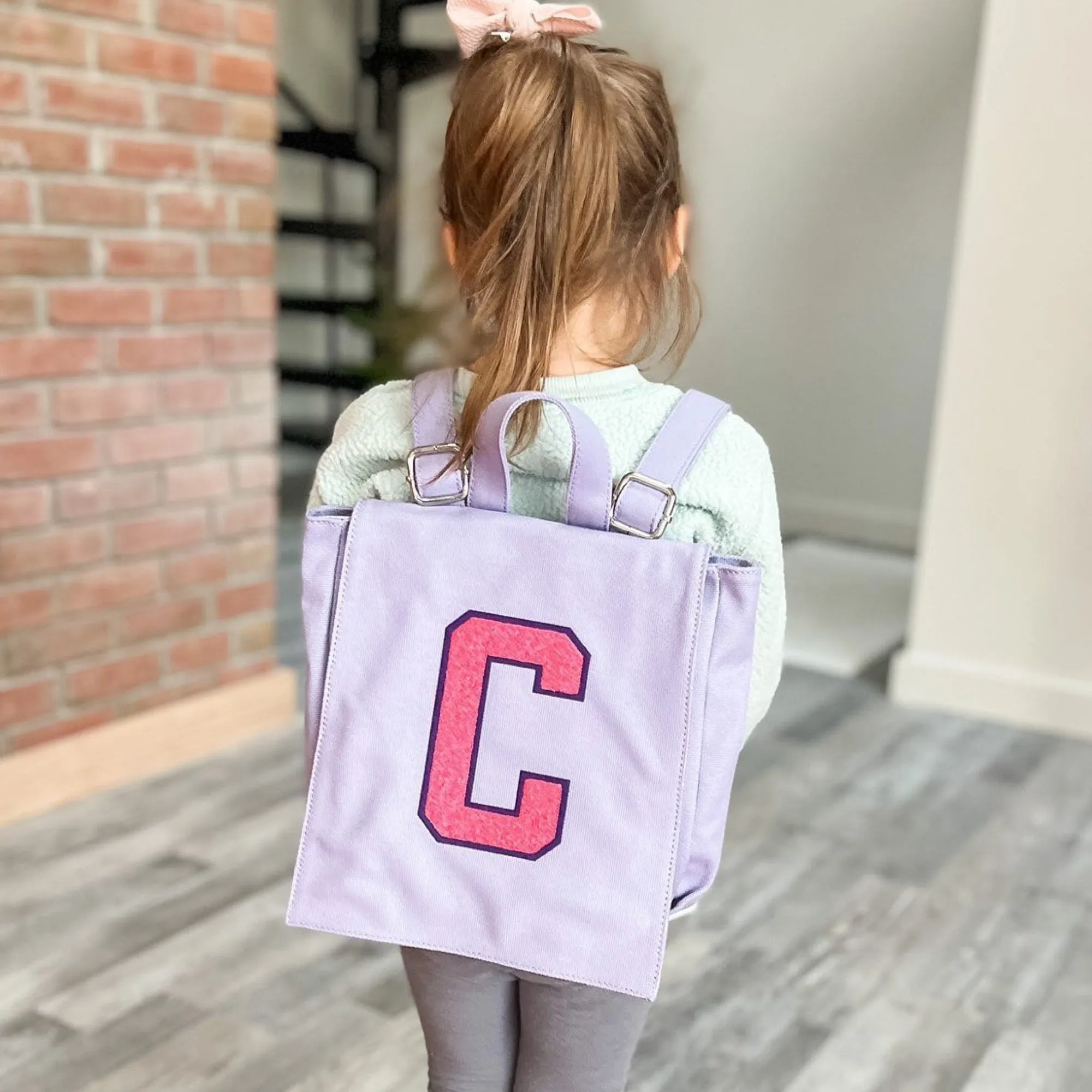 Mini Backpack with Custom Varsity Letter Patch