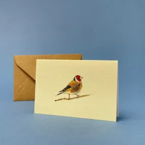 Mini card with felt detail - chaffinch (m28)