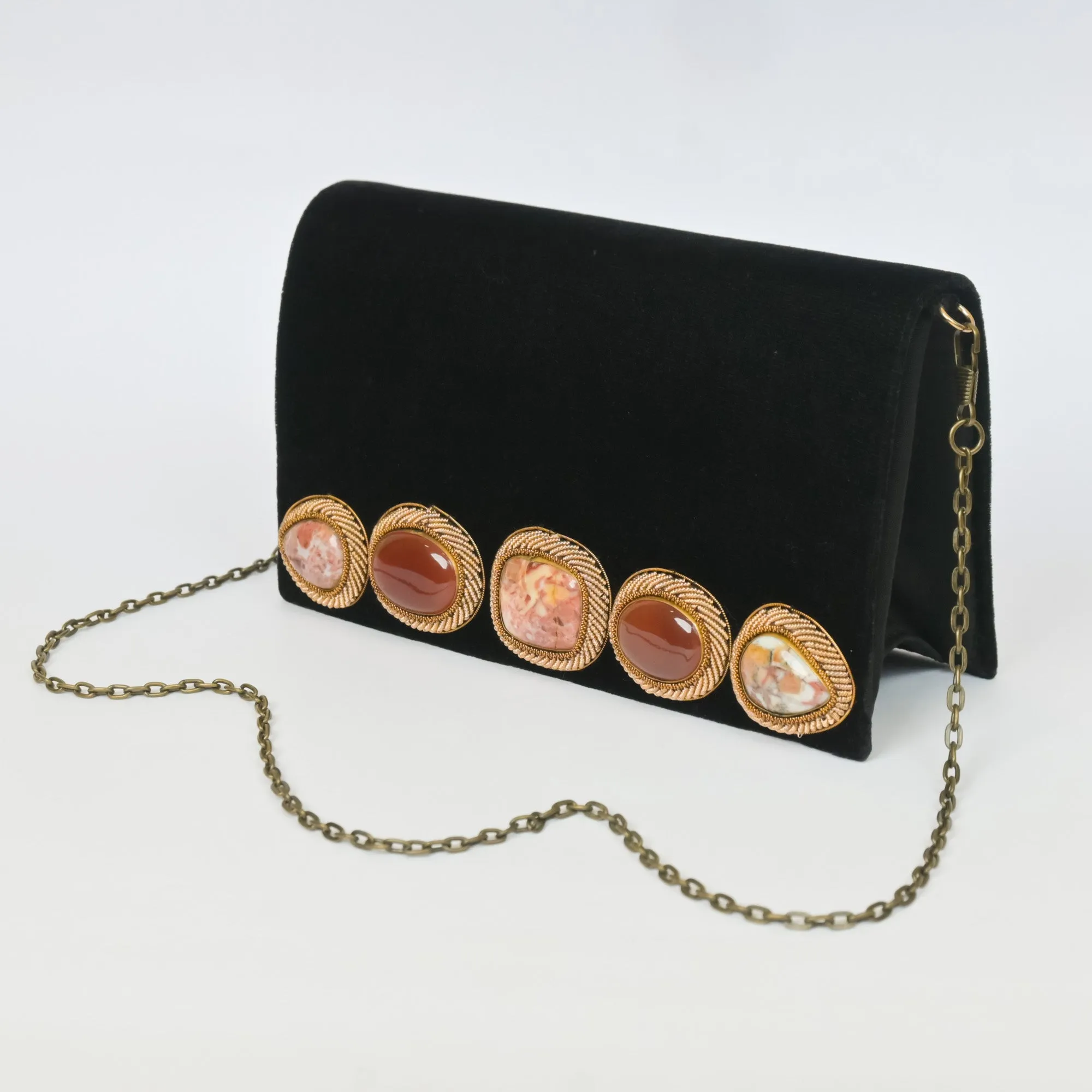 Monet Bag in Black Silk Velvet