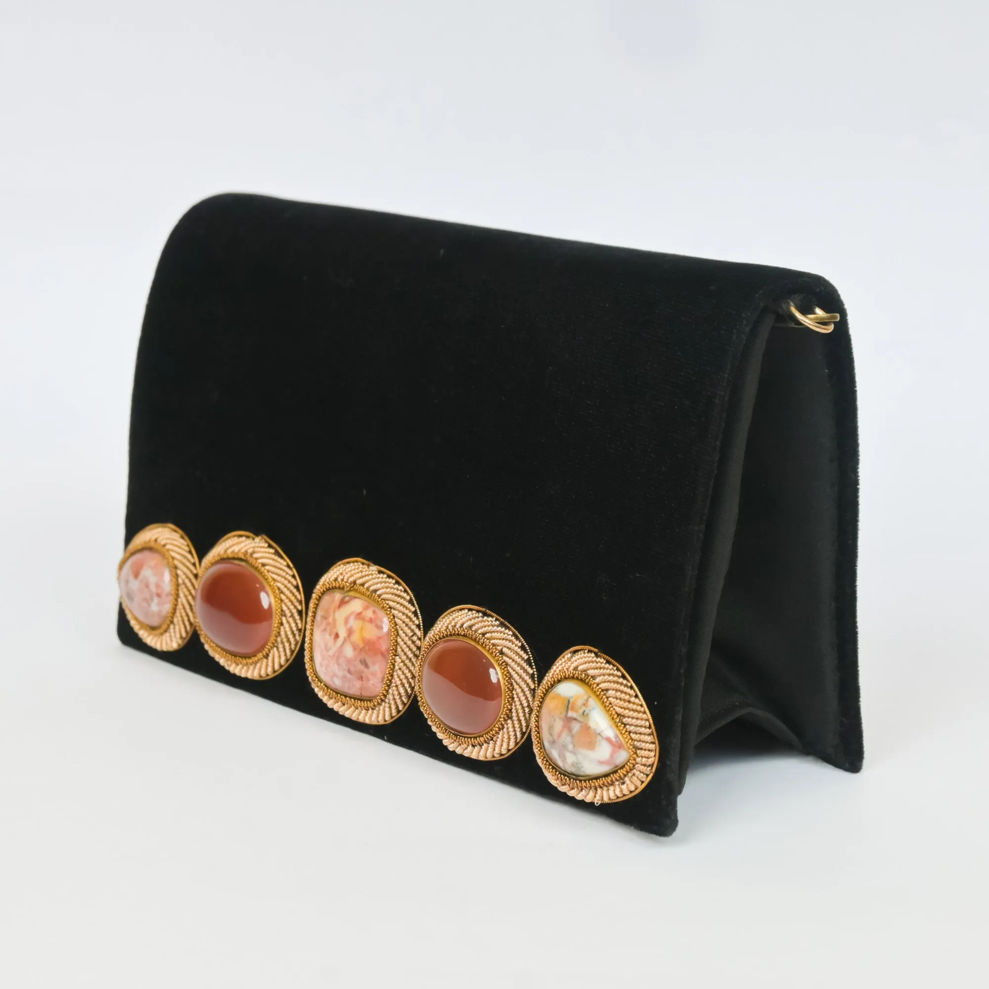 Monet Bag in Black Silk Velvet