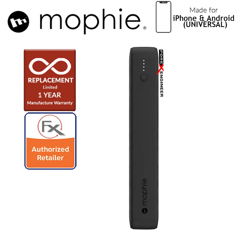 Mophie Powerstation 10,000mAh Power Bank for Smartphones, Tablets & USB Devices (Fabric Design) - Black