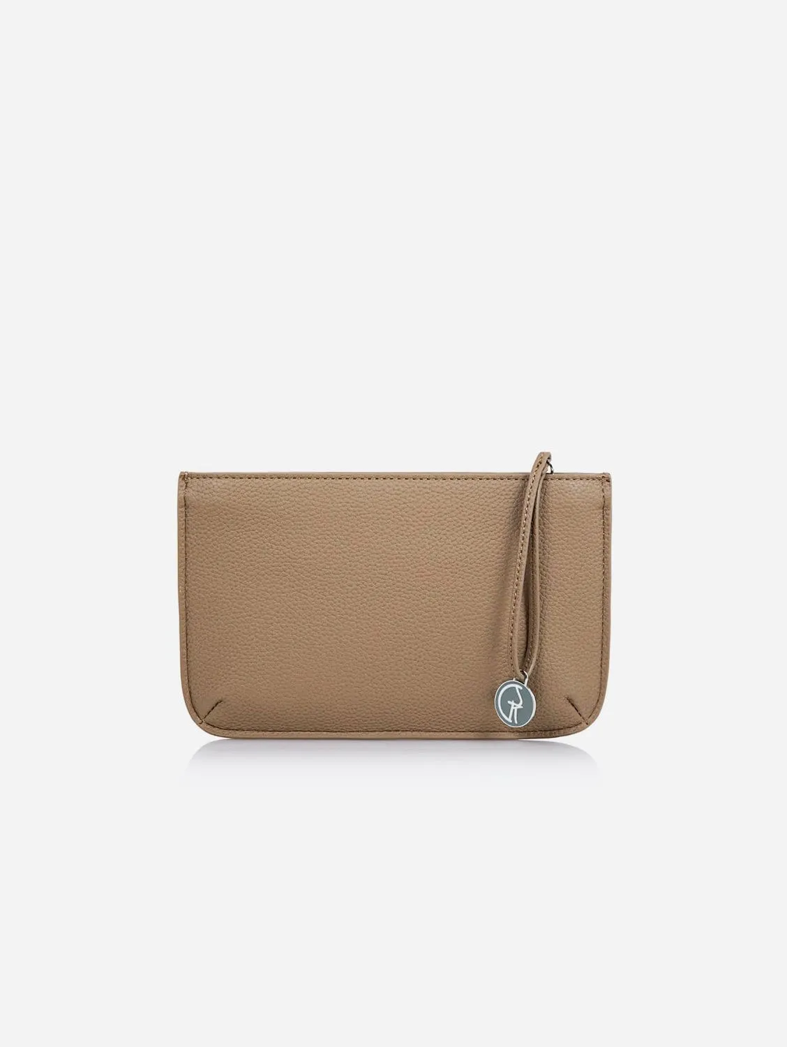 Multi-Function Vegan Leather Clutch | Beige