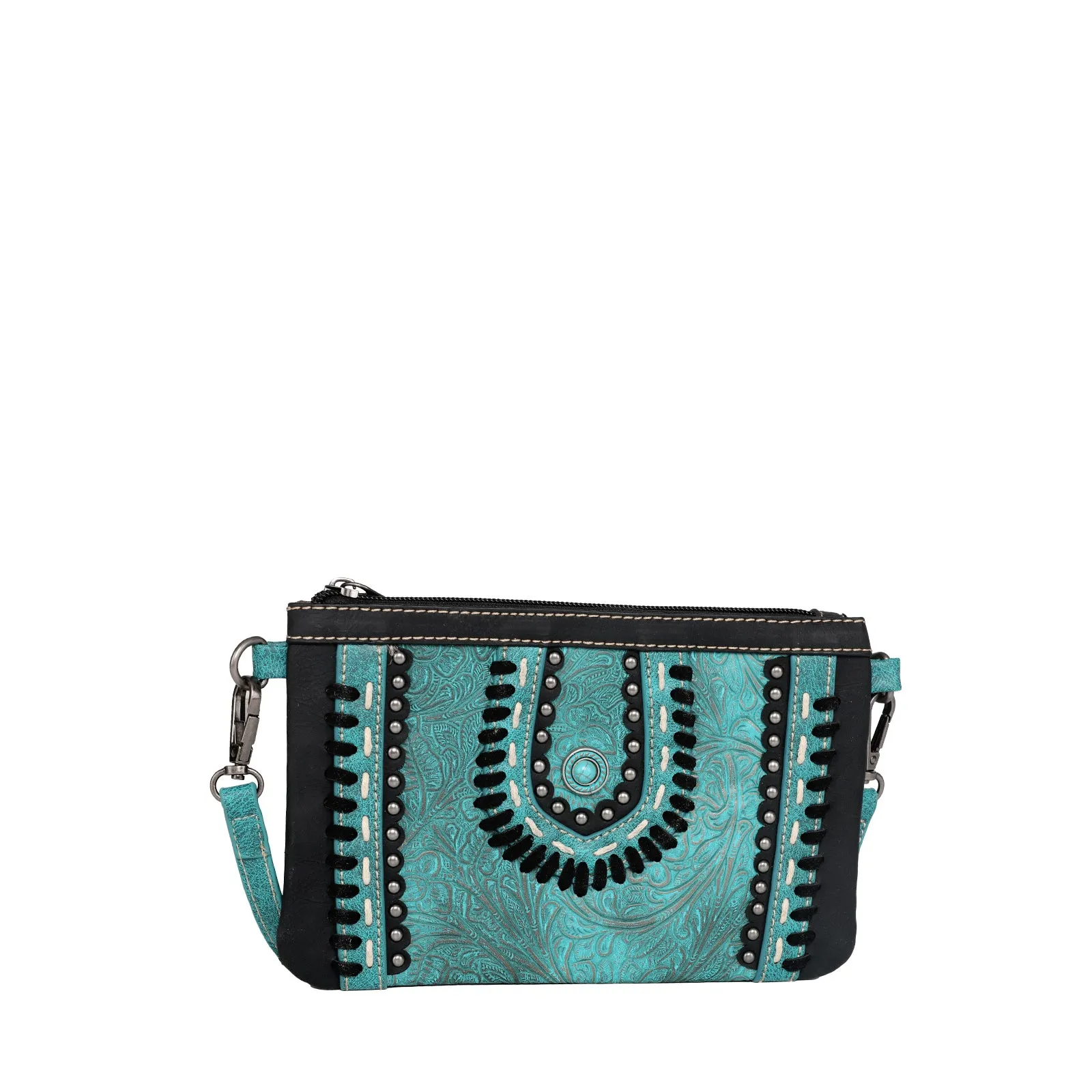 MW1065-181 Montana West Embossed Collection Crossbody/Wristlet