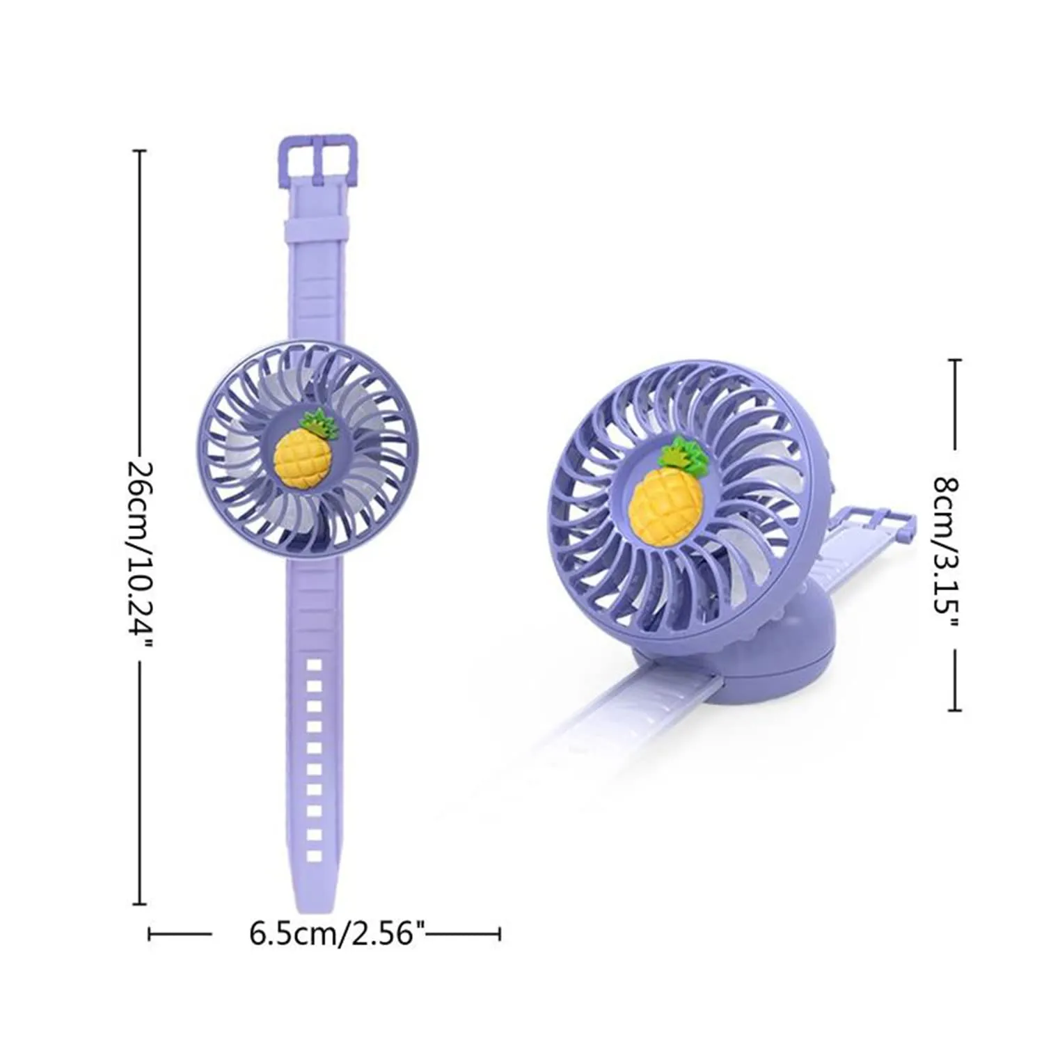 (NET) Mini Wrist Fan Small Folable Watch Fan With Comfortable Wrist Strap