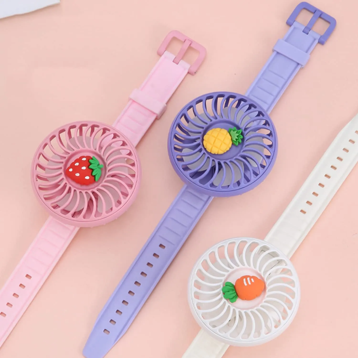 (NET) Mini Wrist Fan Small Folable Watch Fan With Comfortable Wrist Strap