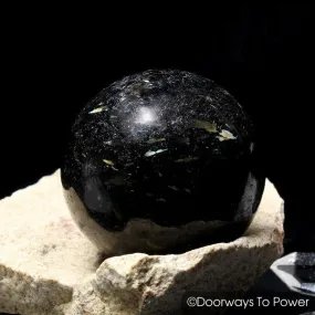 Nuummite Crystal Gemstone Sphere * Very Rare *