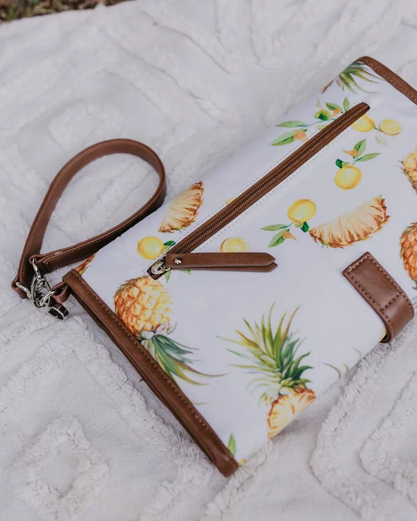 OiOi Change Mat Clutch - Pineapple/Tan