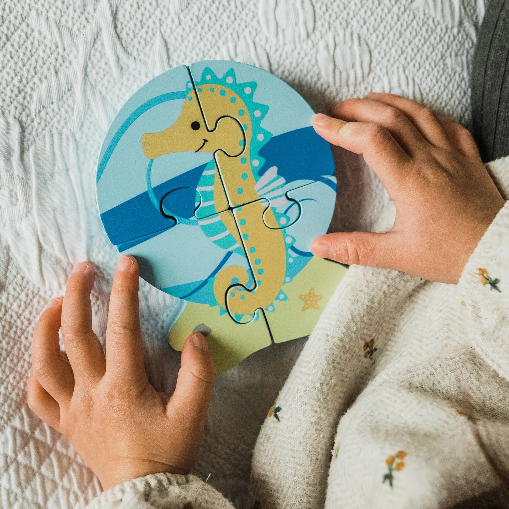 Orange Tree Wooden Seahorse Puzzle