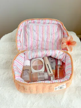 Orange Y2K Handmade Makeup Cosmetic Bag