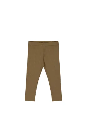 Organic Cotton Modal Elastane Legging - Crème Caramel (*LAST ONE* 4Y)