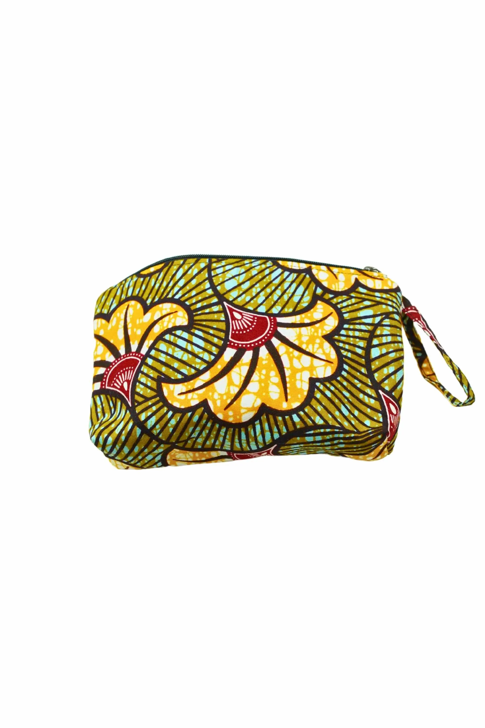 Paki Reversi Pouch Bag -  African Ankara Wax Cotton Print -10