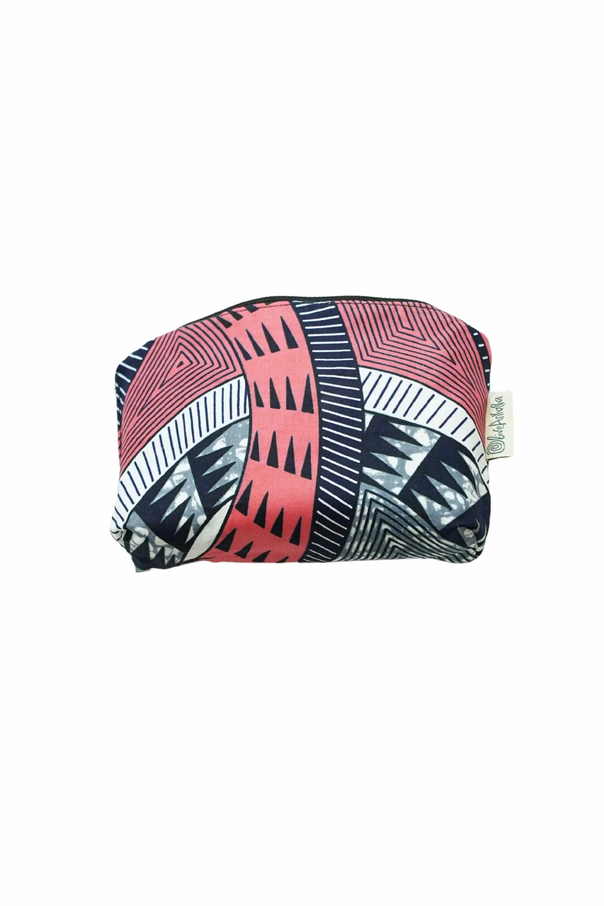 Paki Reversi Pouch Bag -  African Ankara Wax Cotton Print -14