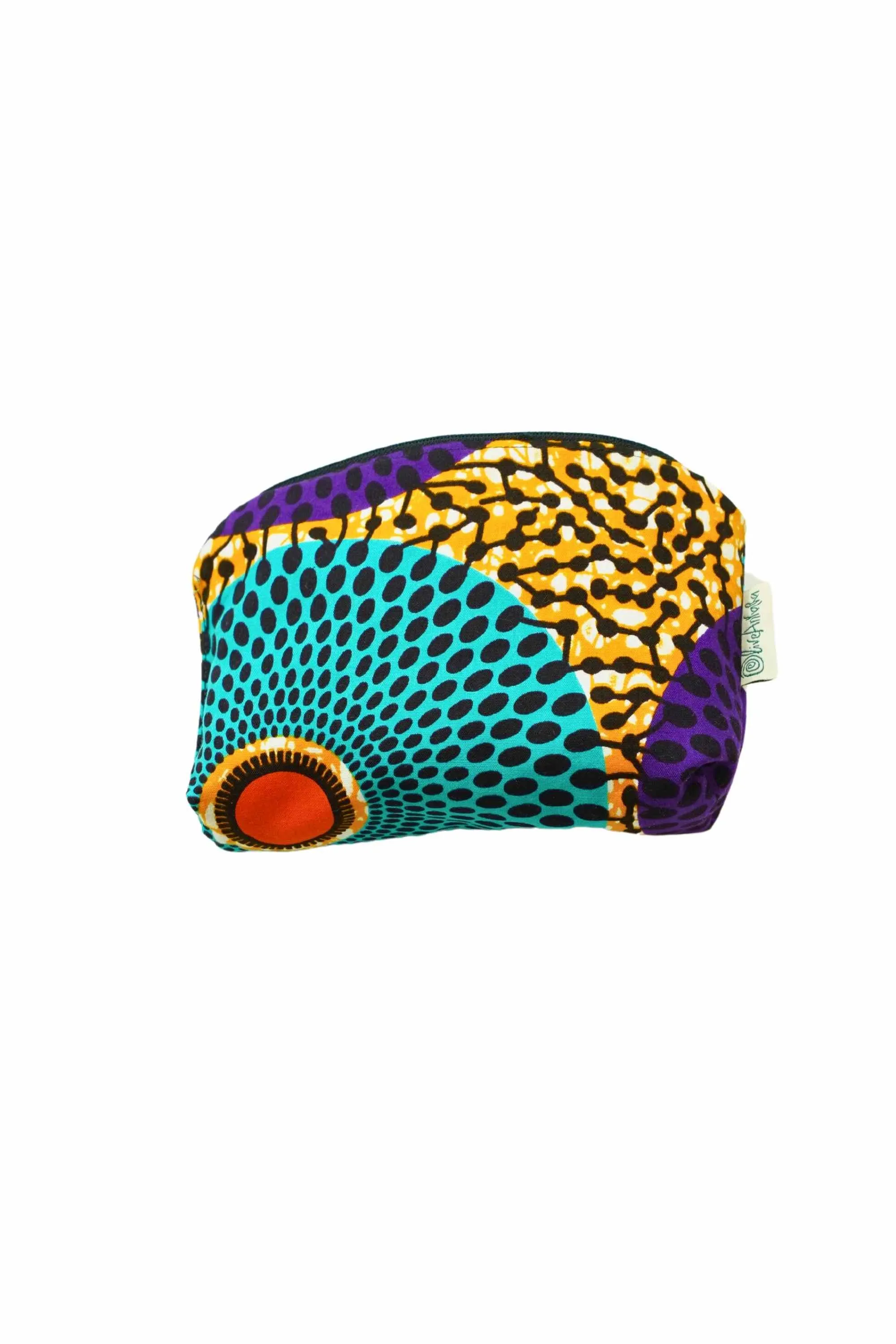 Paki Reversi Pouch Bag -  African Ankara Wax Cotton Print -6