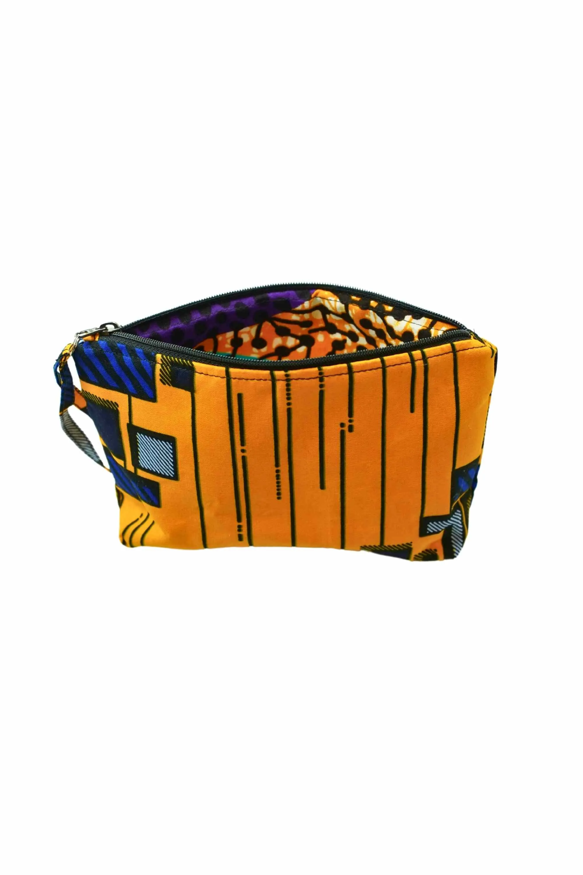 Paki Reversi Pouch Bag -  African Ankara Wax Cotton Print -6