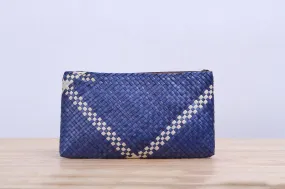 Pandan small wicker bag (Blue)