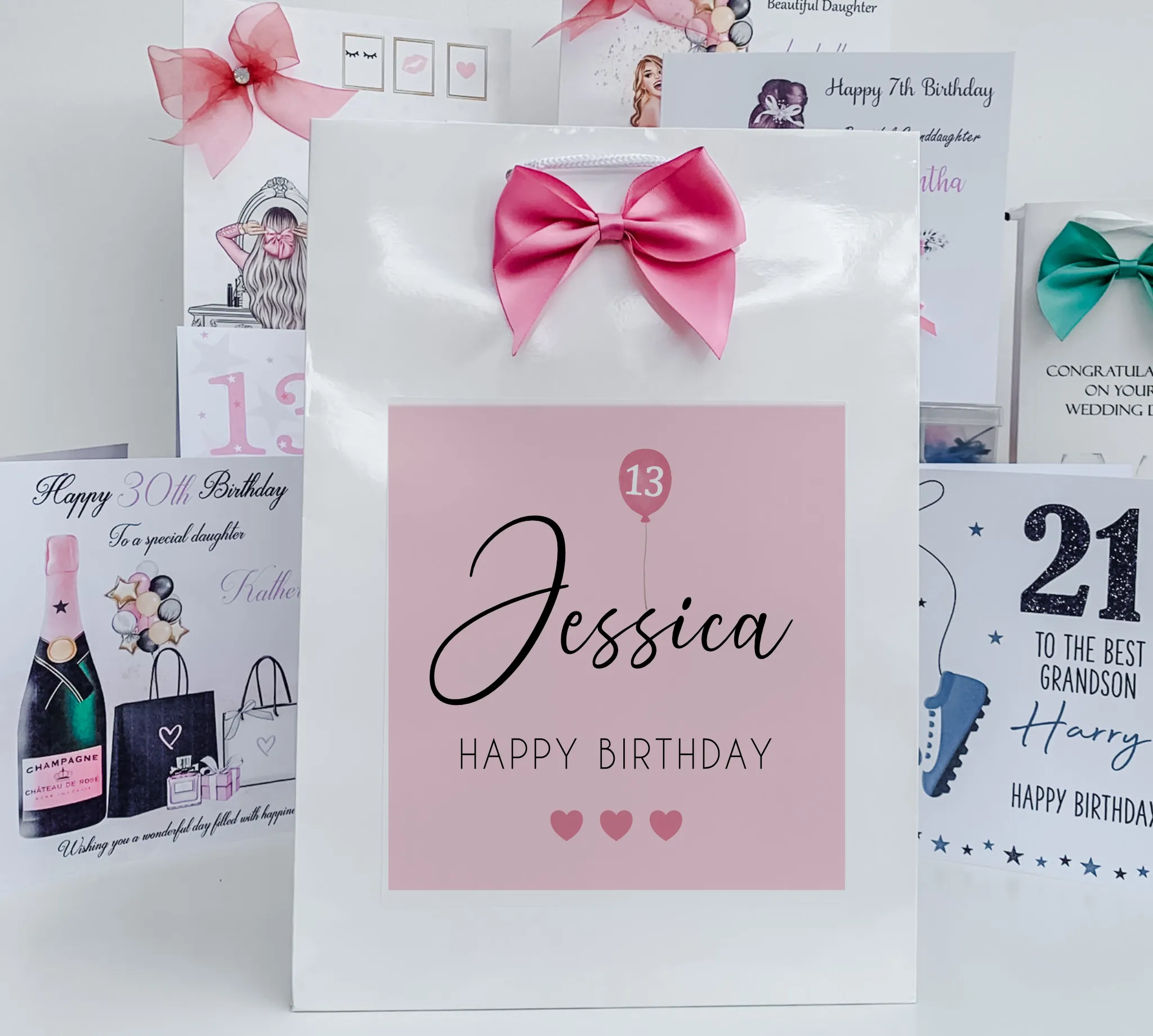 Personalised Birthday Gift Bag For Her Pink