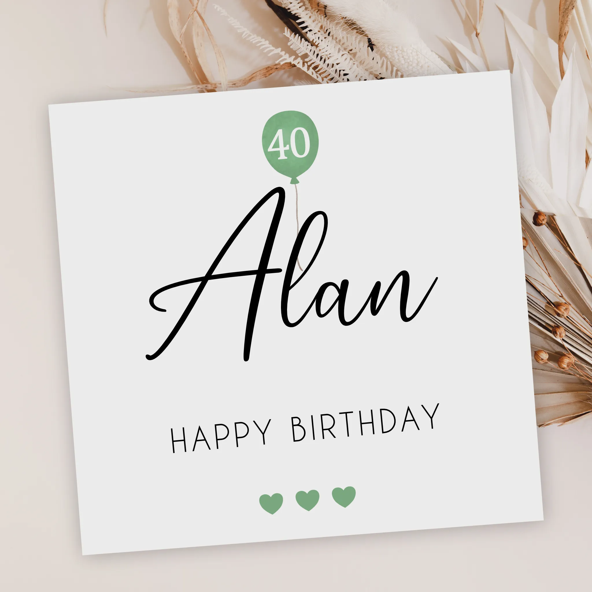 Personalised Birthday Gift Bag Green Balloon