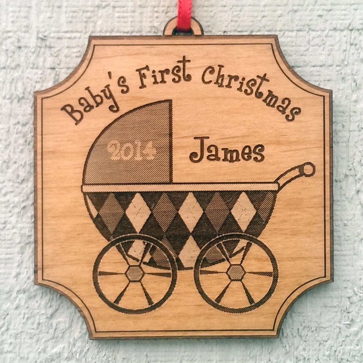 Personalized Baby's First Christmas Ornament Gift Christmas Ornament Name Date Babys Ornaments Babies 2020 1st Boy Girl Engraved Wood Cute