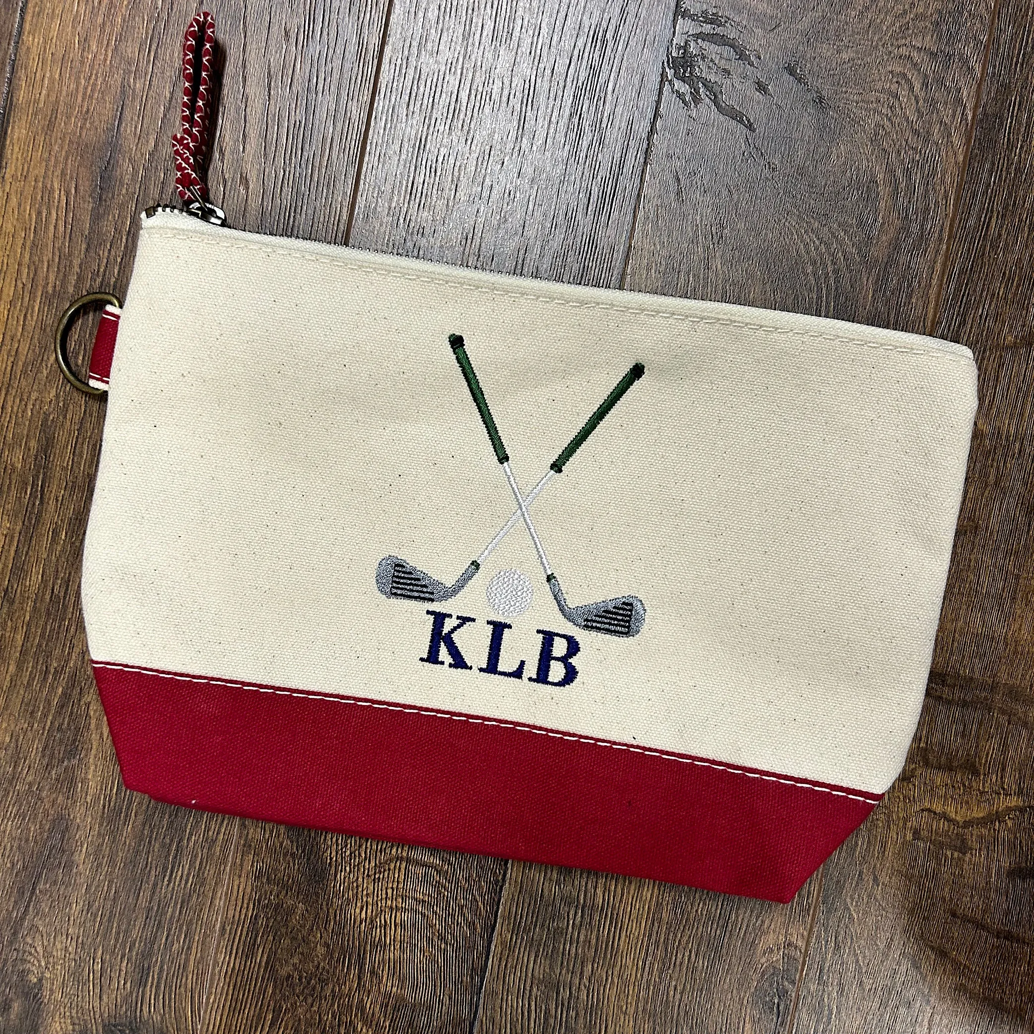 Personalized Golf Things Canvas Pouch