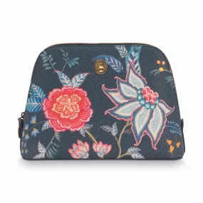 PIP Studio Flower Festival Dark Blue Triangle Cosmetic Bag