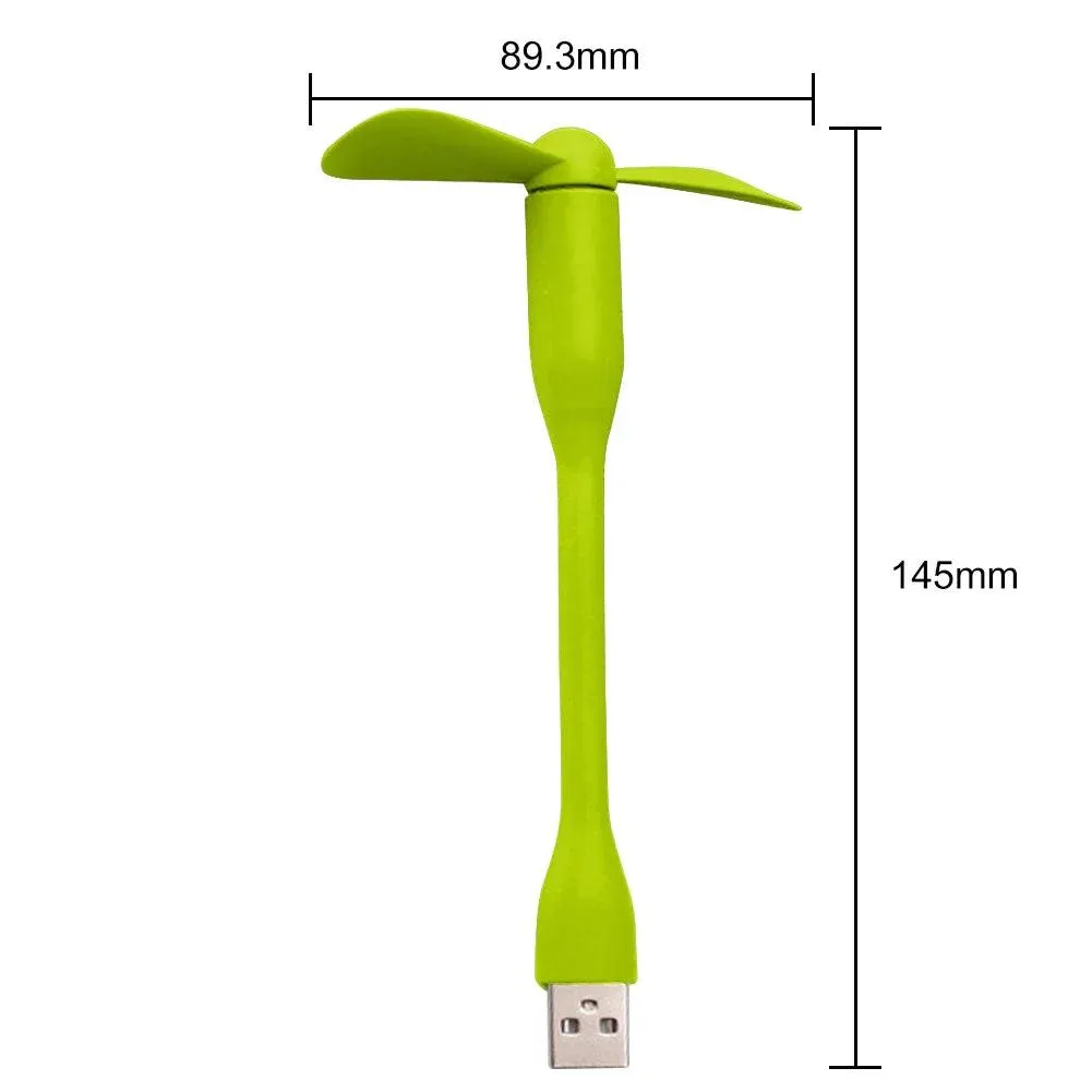 Portable Mini USB Bendable Fan - Handheld Multifunctional Cooling Gadget for Power Banks, Laptops, and AC Chargers