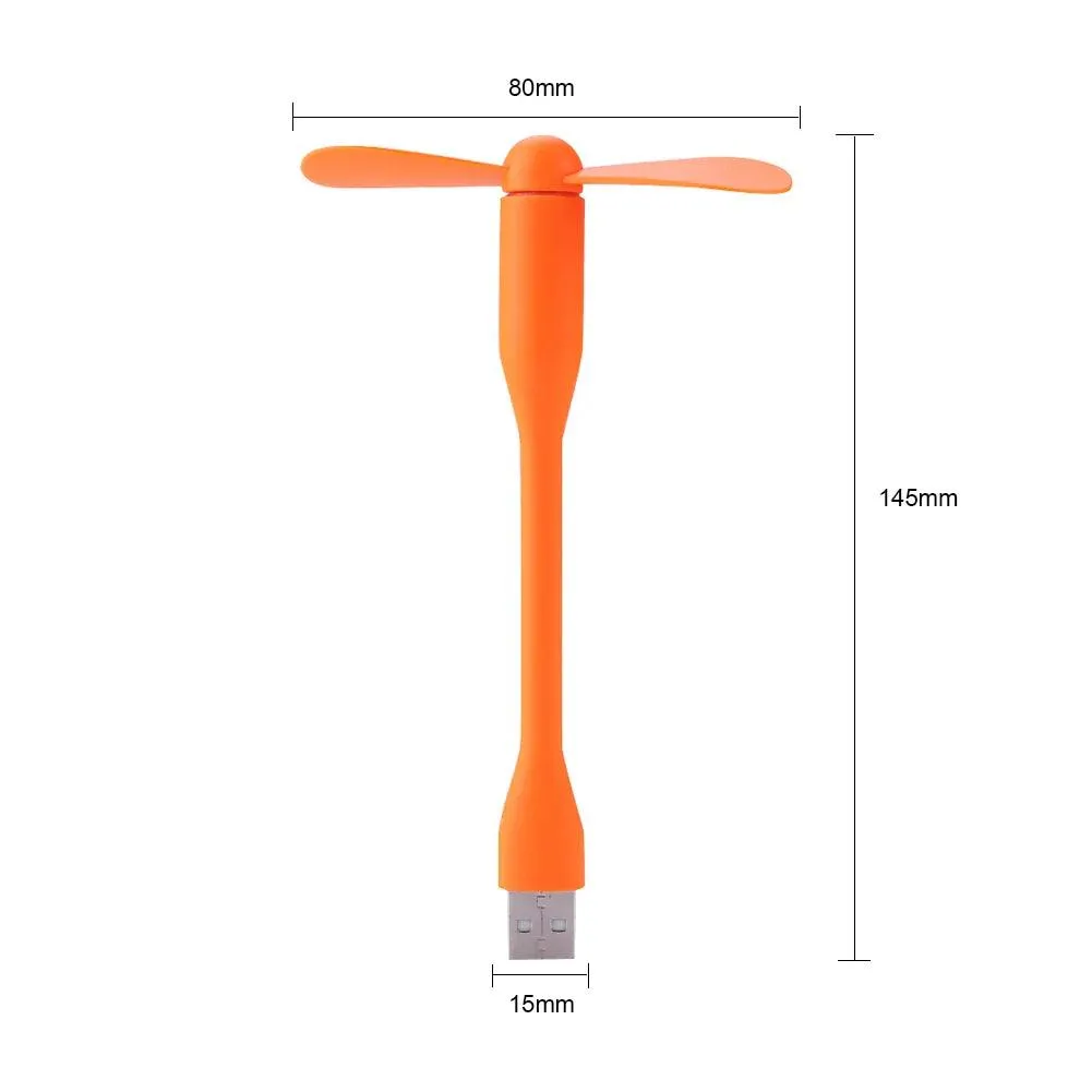 Portable Mini USB Bendable Fan - Handheld Multifunctional Cooling Gadget for Power Banks, Laptops, and AC Chargers