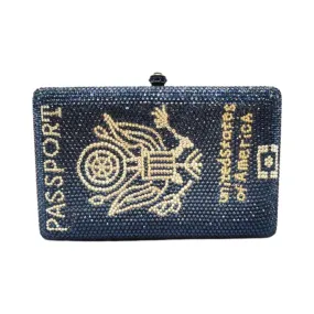 Pre Order:  Passport Rhinestones Clutch Bag