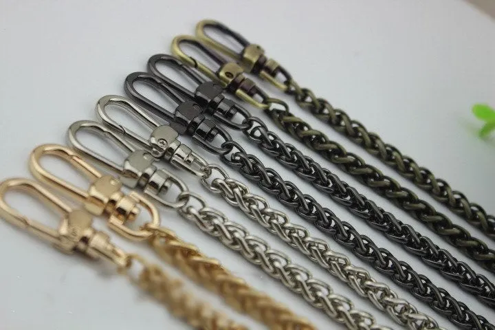 Purse Chain Bag Hardware Metal Crossbody Gold Silver Gunmetal Bronze Brass Vintage Strap Handle Handbag Curb Clutch Making Metal 120cm 4ft