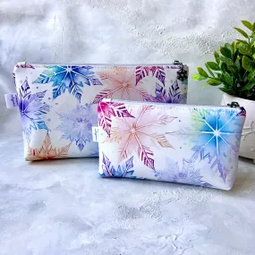 Rainbow Snowflake Zipper Pouch