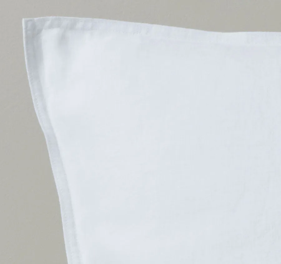 Ravello Linen European Pillowcase Pair White