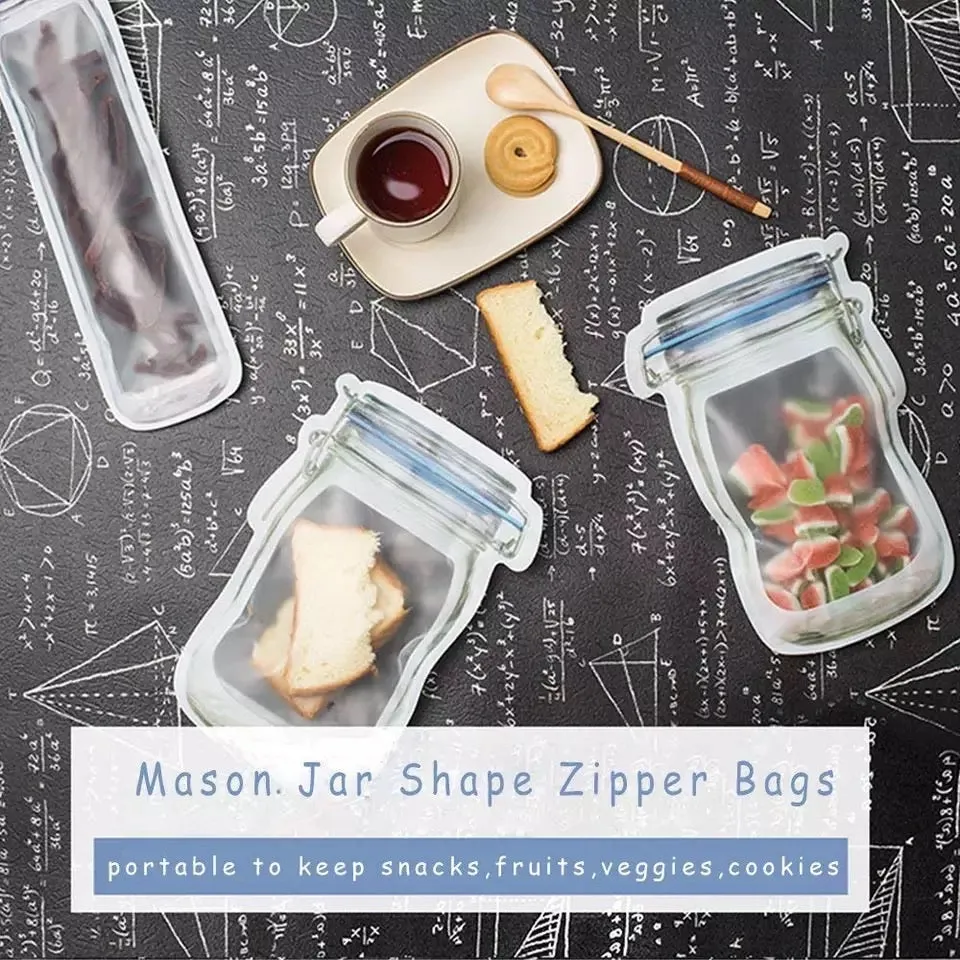 Resealable Mason Jar Zipper Bags