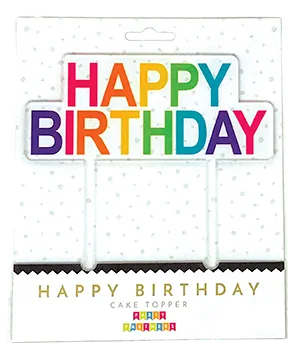 Reusable Happy Birthday Acrylic Cake Topper