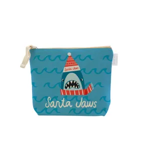 Santa Jaws Shark Cosmetic Bag, Small