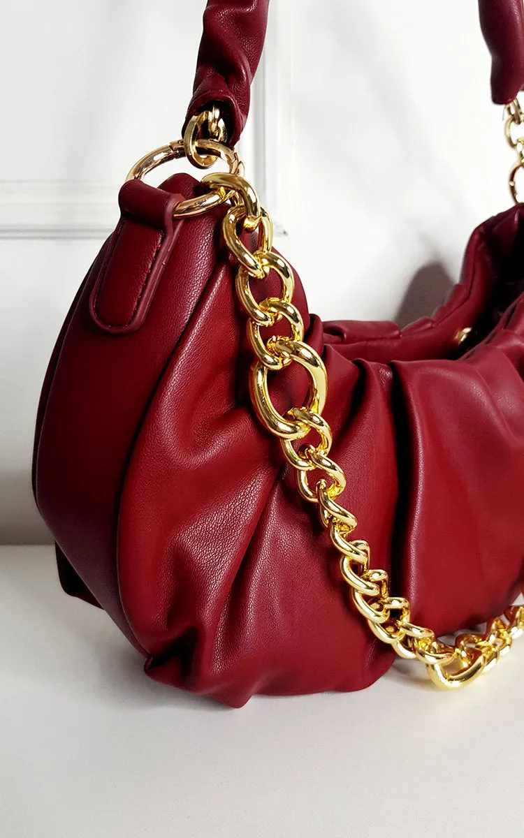 Shoulder Bag with Chain Detail