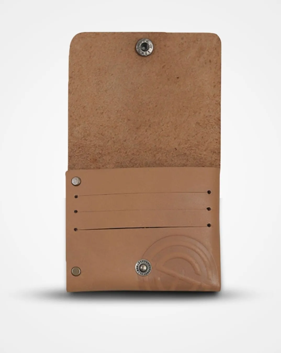 SMOOTH BEIGE NATIVE BATUA - SLIM LEATHER WALLET