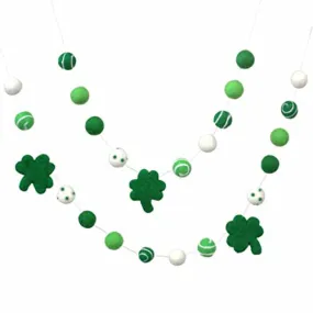 St. Patrick's Day Shamrock Garland- Swirls & Dots