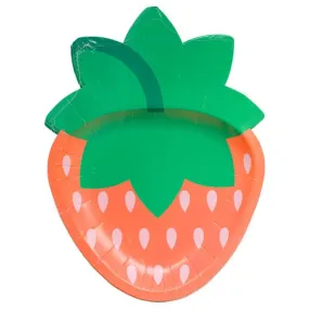 Strawberry Shaped Paper Party Plates x 8