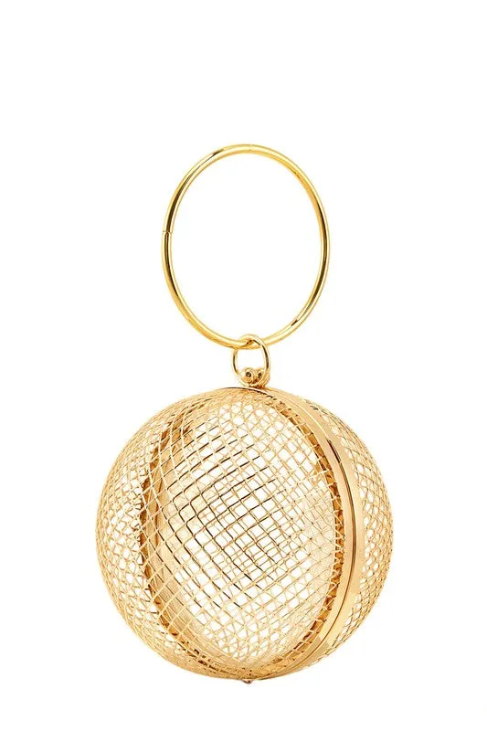 TEEK - Metal Cage Ball Shape Clutch