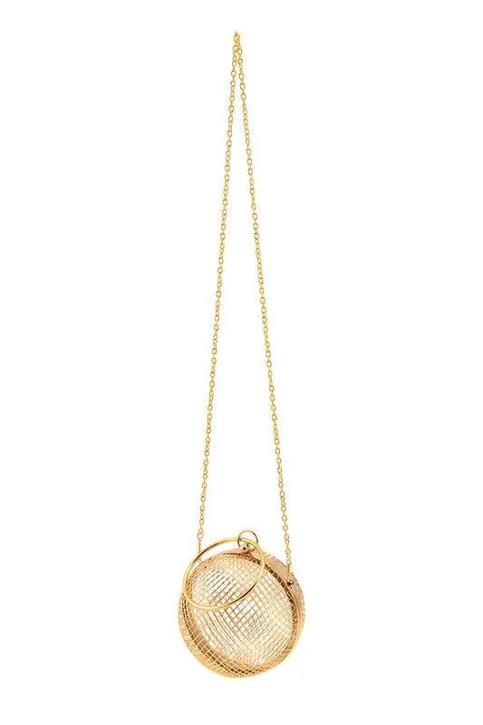 TEEK - Metal Cage Ball Shape Clutch