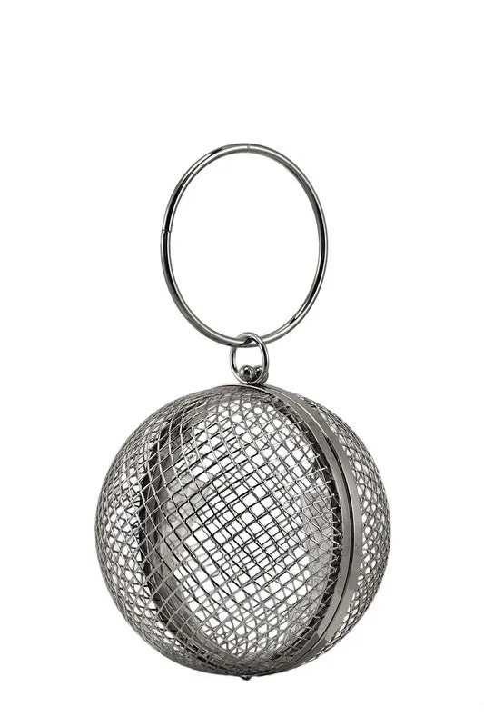 TEEK - Metal Cage Ball Shape Clutch