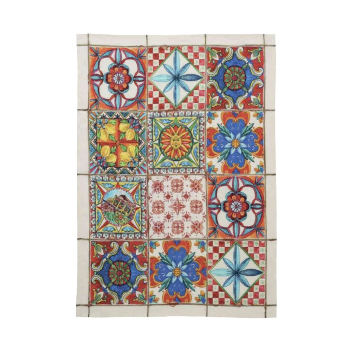 Tessitura Toscana Telerie Camastra Rosso Linen Tea Towel 50cm x 70cm