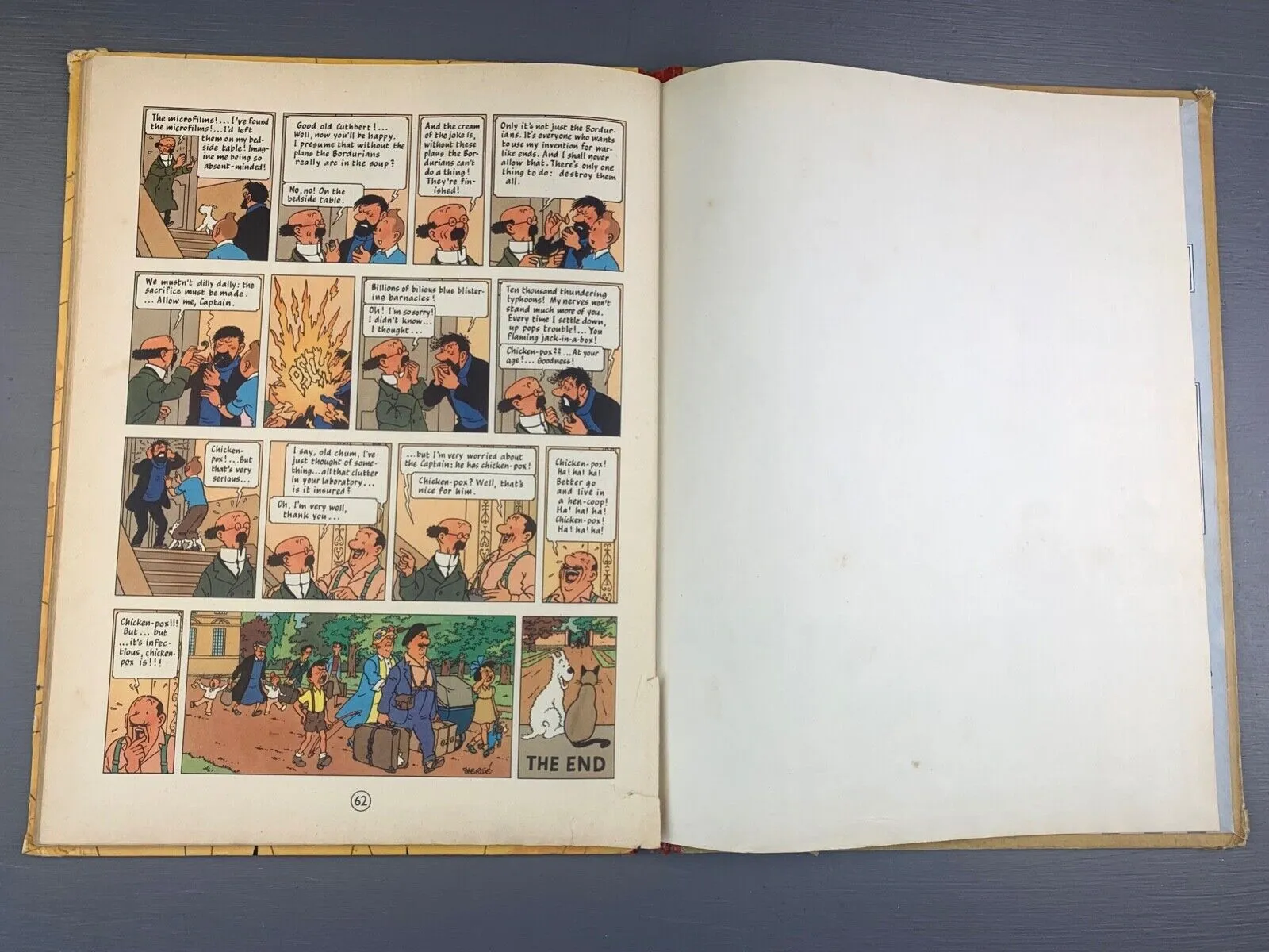 The Calculus Affair - Methuen 1960 1st UK Edition HB Rare Tintin book Herge EO