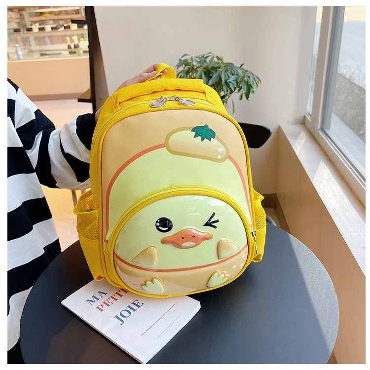 THE LITTLE LOOKERS Cute School Bag Backpack for Girls & Boys Kids School Bags Preschool Kindergarten Travel Picnic - Yellow