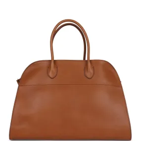 The Row Soft Margaux 15 Cuir Saddle Leather Gold Hardware