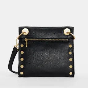 Tony Medium Leather Crossbody Bag - Black