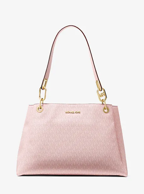 Trisha Large Logo Shoulder Bag