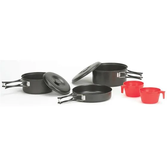 Two Person Cook Set - Black Granite Steel