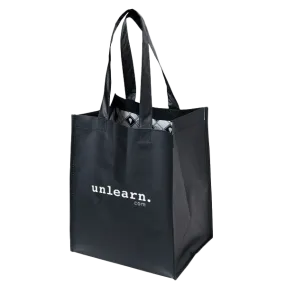 unlearn. Medium Recycled Black Tote Bag