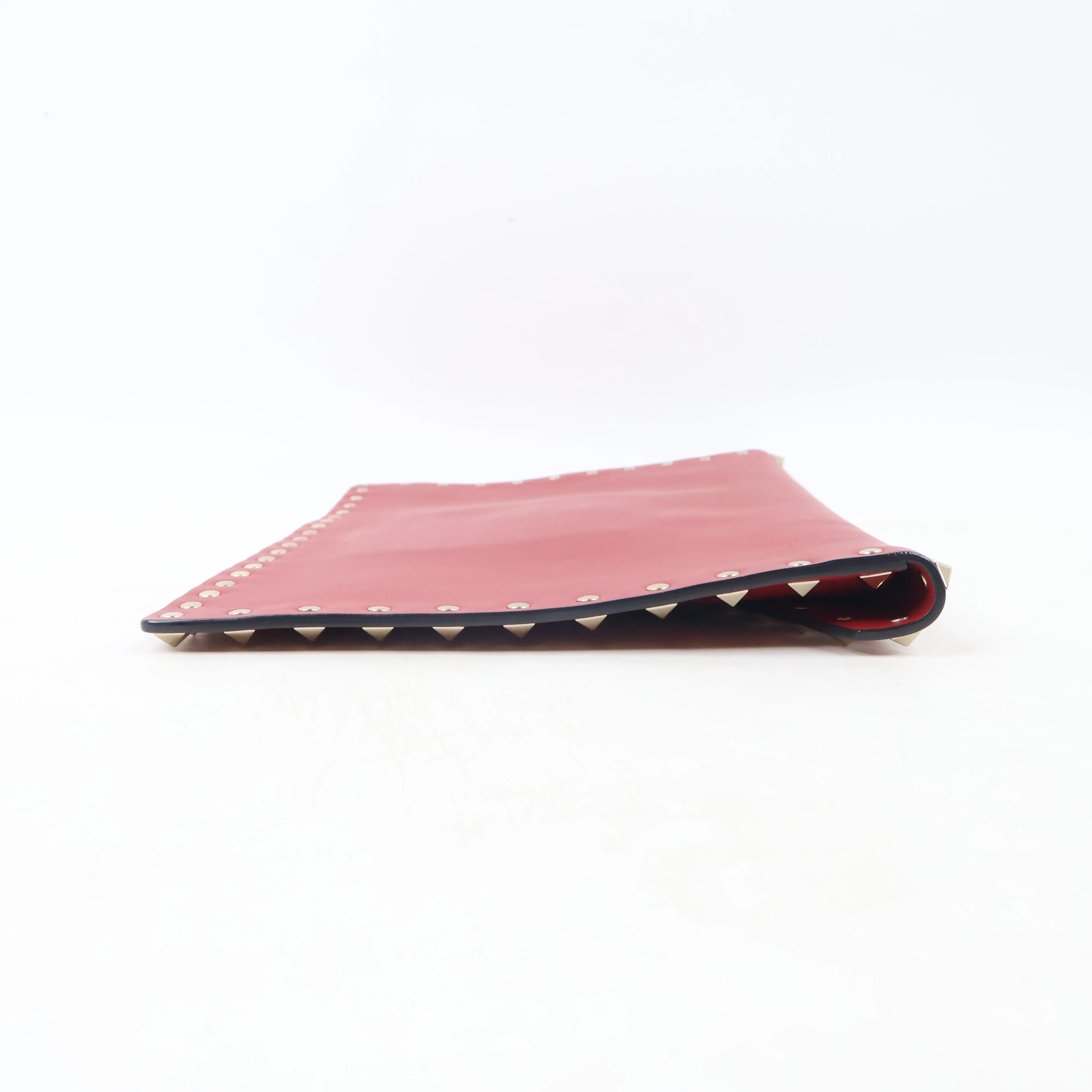 Valentino Large Rockstud Envolope Clutch Red