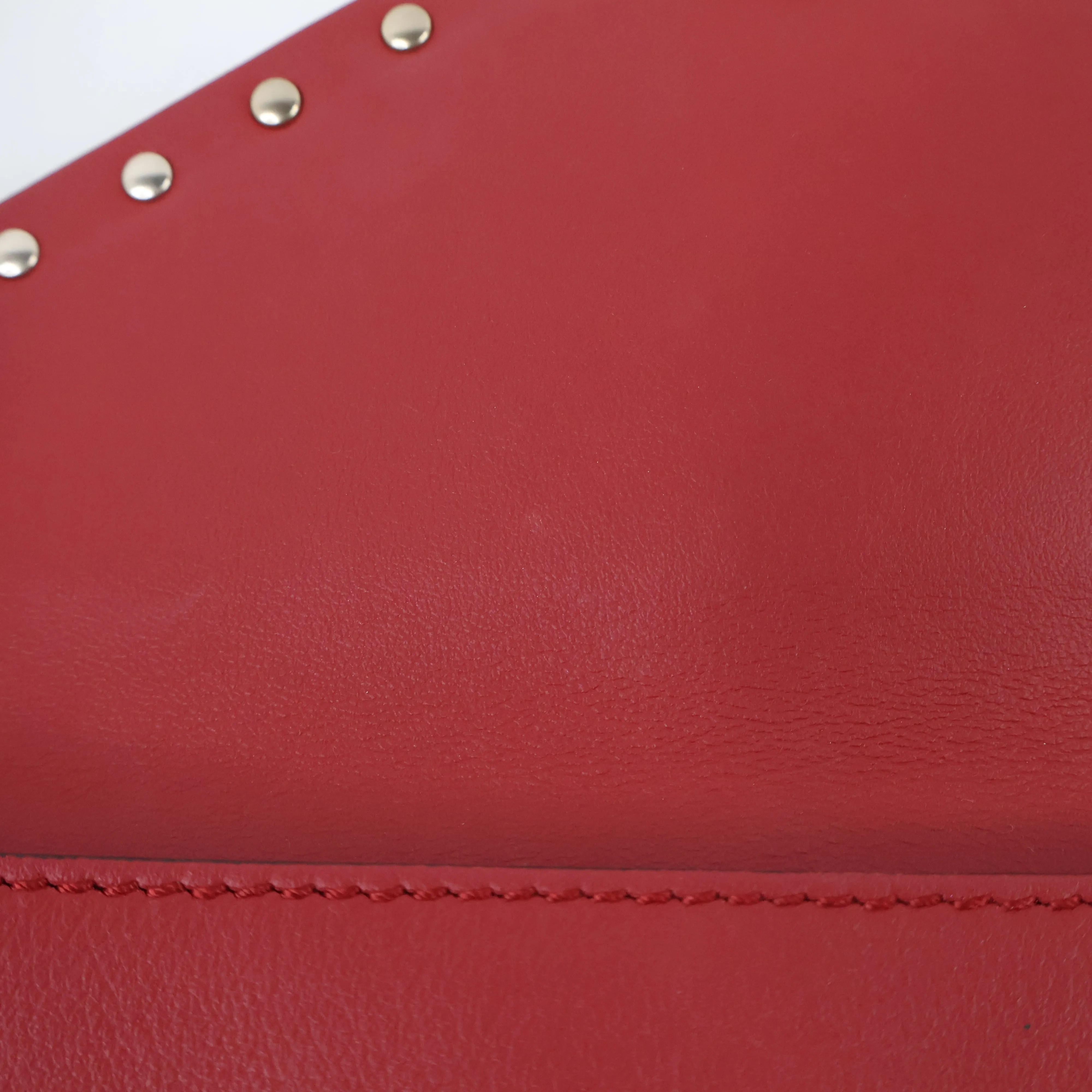 Valentino Large Rockstud Envolope Clutch Red